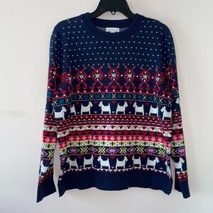Charter Club Petite Fair Isle Scottish Terrier Crew Neck Sweater Size XL Petite